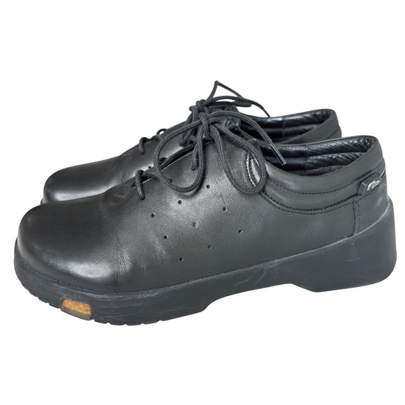 Birkenstock Footprints Black Leather Lace Up Comfort Shoe Size EU 37 US 6.5 / 7 - Picture 1 of 13